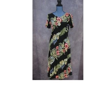 Hibiscus Collection Made in Hawaii Floral Dress M
